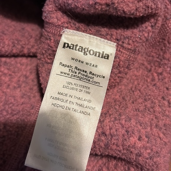 Patagonia Women's Better Sweater 1/4-Zip Fleece pink pullover M Medium - Picture 5 of 5